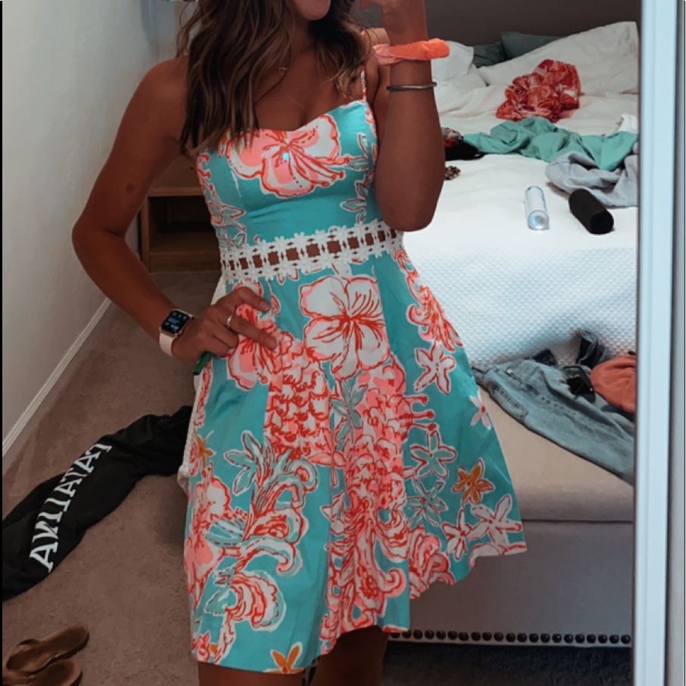 Lilly Pulitzer Breakwater Blue Lolita Cutout Dress